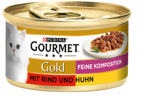 Gourmet Gold Feine Komposition 12x85g Rind & Huhn