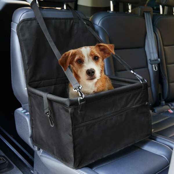 Bild 1 von Auto-Hundekorb inklusive Sicherheitsgurt, ca. 44x33x26cm