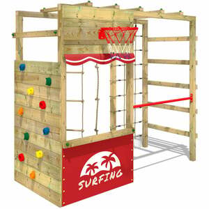 WICKEY Klettergerüst Spielturm Smart Action Gartenspielgerät mit Kletterwand & Spiel-Zubehör