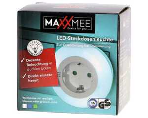 MAXXMEE LED Steckdosenleuchte mit automatischem Lichtsensor Ø 8,5 cm