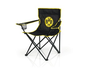 BVB Campingstuhl faltbar 80x50cm schwarz/gelb mit Logo