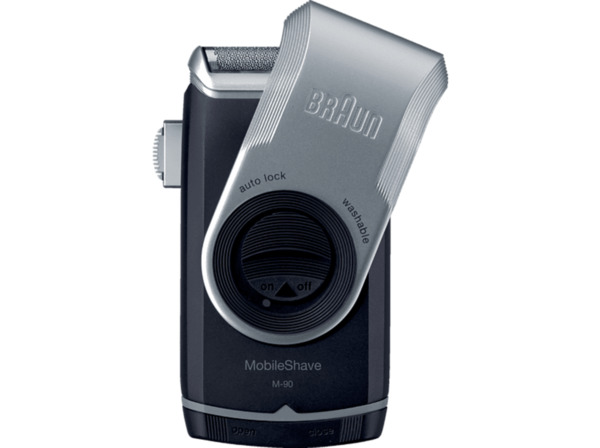 Bild 1 von BRAUN Mobile Shaver M90 Rasierer Silber/Schwarz (Vibrierende Scherfolien Reinigungsstation: Nein)
