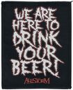 Bild 1 von Alestorm We Are Here To Drink Your Beer! Patch schwarz weiß rot