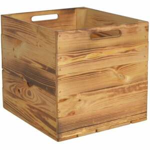 Chiccie - Holzkiste Kallax Aufbewahrungsbox Geflammt 33x38x33cm