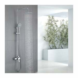 Homelody - Regendusche Duschsystem Dusche Duscharmatur 2 Funktion Duschsäule Regenduschset inkl. verstellbare Duschstange 90~130cm 3-Strahlen