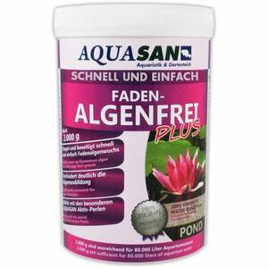 AQUASAN Gartenteich ALGOLESS Faden-Algenfrei PLUS (Beseitigt schnell und stoppt Fadenalgen im Teich. Der Fadenalgen-Entferner, Fadenalgen-Vernichter,