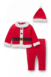 C&A Baby-Weihnachts-Outfit-3 teilig, Rot, Größe: 62