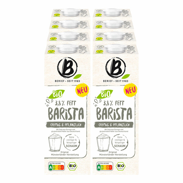 Bild 1 von Berief Bio Barista Drink 3,8% 1 Liter, 8er Pack