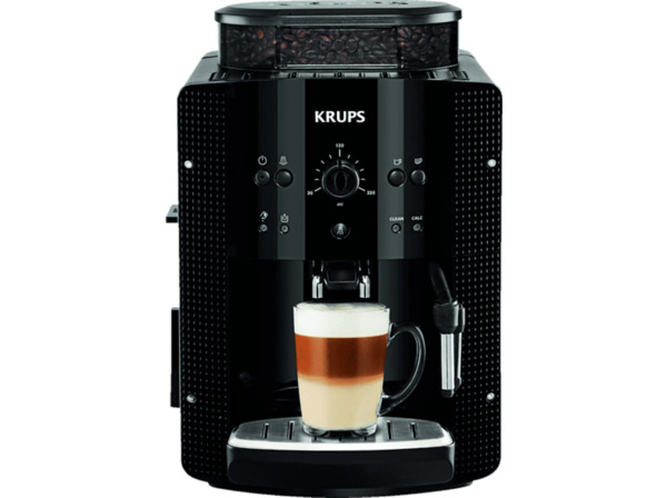 Bild 1 von KRUPS EA 8108, Kaffeevollautomat, 1.8 Liter Wassertank, 15 bar, Metall-Kegelmahlwerk, Schwarz