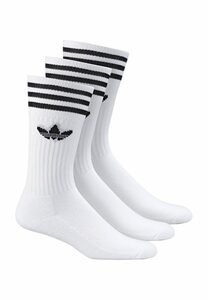 adidas Originals Freizeitsocken »Adidas Socken Dreierpack - SOLID CREW SOCK S21489 - White-Black«