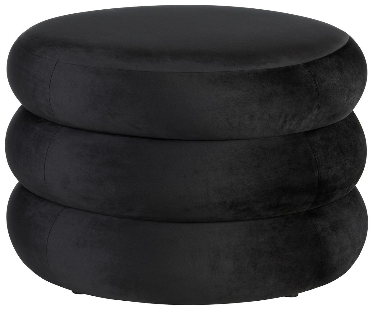 Bild 1 von Hocker aus Samt in Schwarz