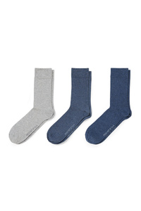 C&A Multipack 3er-Socken-Bio-Baumwolle-LYCRA®-Aloe Vera, Blau, Größe: 39-42