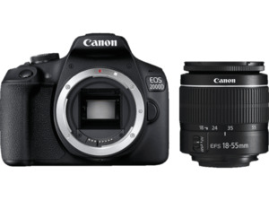 CANON EOS 2000D Kit Spiegelreflexkamera, , 18-55 mm Objektiv (EF-S, DC), WLAN, Schwarz