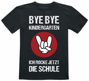 Sprüche Kids - Bye Bye Kindergarten T-Shirt schwarz