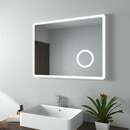 Bild 1 von Badspiegel mit Beleuchtung, Beschlagfrei Lichtspiegel Wandspiegel 80x60 cm mit Touch, 3-fach Lupe, 3 Lichtfarbe (Modell M) - 80x60cm |