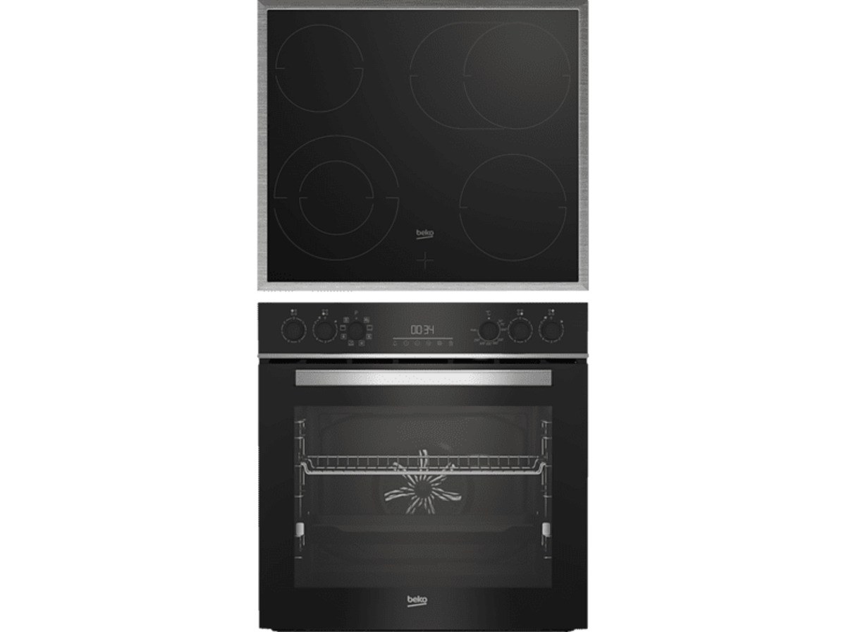 Bild 1 von BEKO BBUM13329XS, Einbauherdset (Glaskeramikkochfeld, A, 72 Liter)