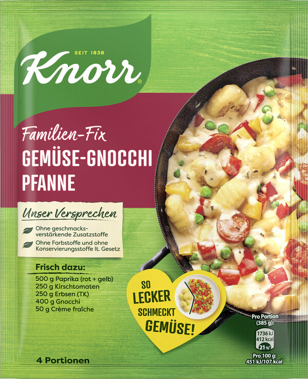 Bild 1 von Knorr Familien-Fix Gemüe-Gnocchi Pfanne 28 g