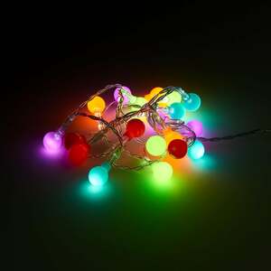 BRIGHT LIGHTS LED-Lichterkette Perlen 20 Lichter mit USB-Batteriefach
