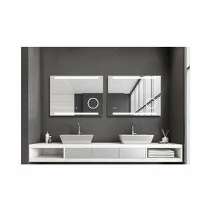 Talos - King Badspiegel 80 x 60 cm – Touch -Badezimmerspiegel mit LED Beleuchtung in neutralweiß - Beleuchteter Kosmetikspiegel mit 3-facher