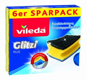 Vileda Topfreiniger Glitzi Plus 6-er Pack, 34 x 34 cm