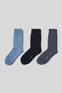 C&A Multipack 3er-Socken-Bio-Baumwolle, Blau, Größe: 39-42