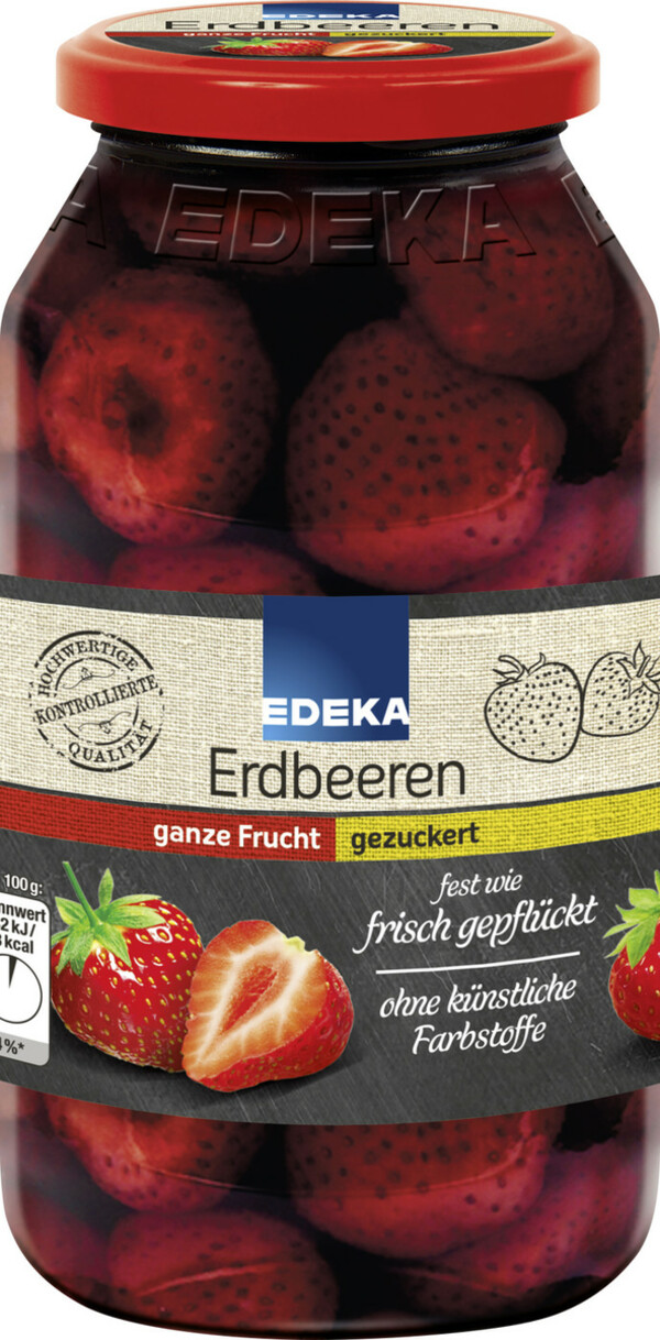 Bild 1 von EDEKA Erdbeeren ganze Frucht gezuckert 680 g