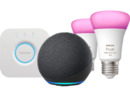 Bild 1 von AMAZON Echo Dot (4. Generation) + Philips Hue Color E27 Starter Set, Smart Speaker