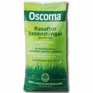 Rasendünger Rasaflor granuliert 25 kg Rasennaturdünger Biorasendünger - Oscorna