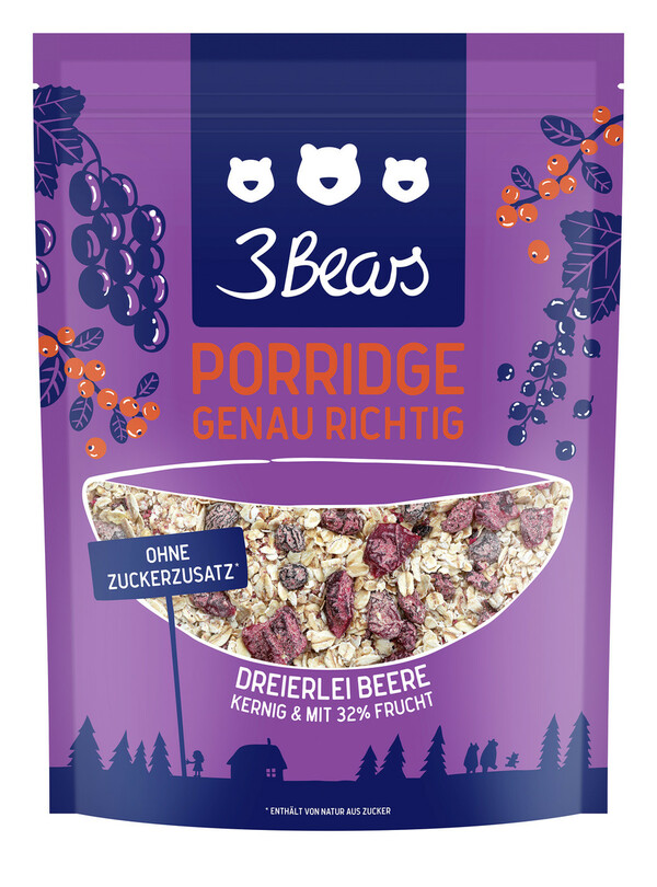 Bild 1 von 3 Bears Dreierlei Beere Porridge 400 g