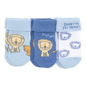 Baby-Jungen-Frottee-Socken, 3er-Pack