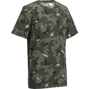 Jagd-T-Shirt 100 Kurzarm Kinder Camouflage Island