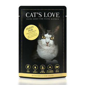 CAT'S LOVE Adult 12x85g Classic Huhn pur mit Leinöl & Brennnessel