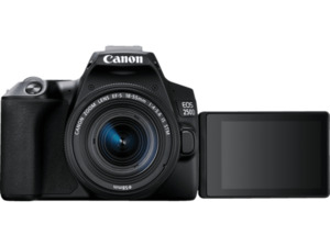 CANON EOS 250D Kit Spiegelreflexkamera mit 18-55 mm Objektiv in Schwarz