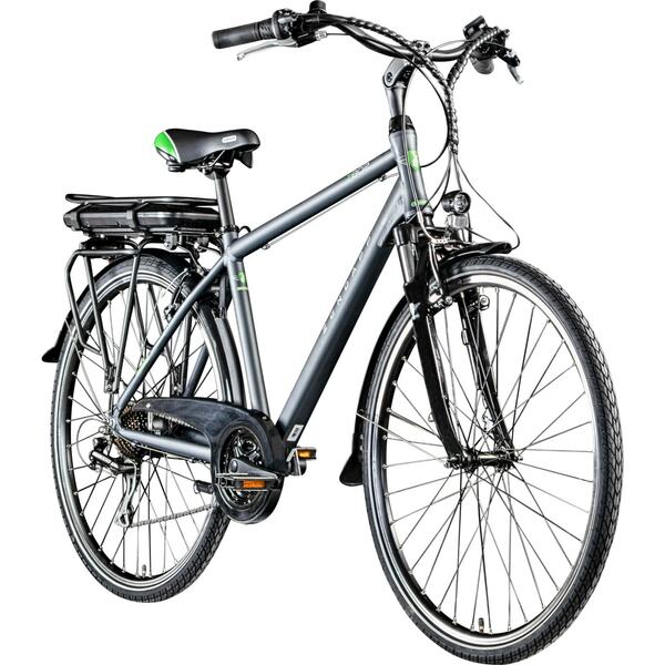 Bild 1 von Zündapp Z802 E Bike 28 Zoll Elektro Bike Trekkingrad Herren E Fahrrad 700c Elektrorad E Trekkingrad 21 Gänge... 48 cm, grau/grün