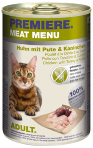 PREMIERE Meat Menu Adult 6x400g Huhn mit Pute & Kaninchen