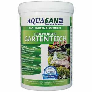 Aquasan Aquaristik&gartenteich - AQUASAN BIO-ALGOLESS Lebendiger Gartenteich PLUS (Fördert die Wasserqualität, reduziert Schadstoffe und Fadenalgen,