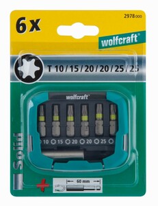 Wolfcraft Bit-Set TX 7-teilig