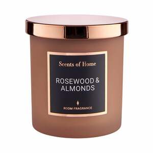 SCENTS OF HOME Duftkerze Rosewood & Almond mit Sojawachs
