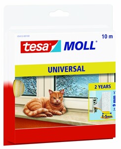 tesa Moll Schaumstoff-Dichtung Universal 10 m, weiß