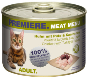 PREMIERE Meat Menu Adult 6x200g Huhn mit Pute & Kaninchen