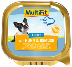 MultiFit Adult Little Dog 11x150g Mit Huhn & Gemüse