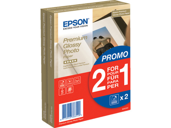 Bild 1 von EPSON C13S042167 glänzendes Premium Fotopapier 10 x 15 cm A4 80 Blatt