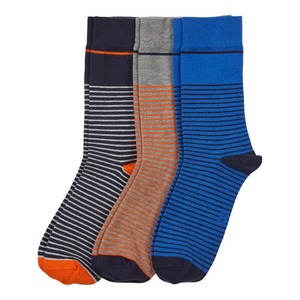 Herren-Socken mit Ringelmuster, 3er-Pack