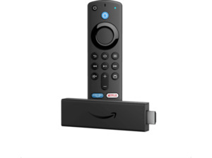 AMAZON Fire TV Stick mit Alexa-Sprachfernbedienung (mit TV-Steuerungstasten) Streaming Stick, Schwarz