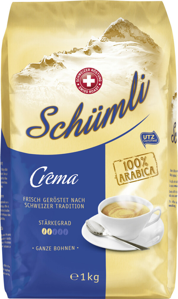 Bild 1 von Schümli Crema Kaffee ganze Bohnen 1KG