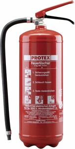 Protex Feuerlöscher PD 6 GA
, 
Pulver 6 kg, Löschleistung: 27 A, 144 B, C