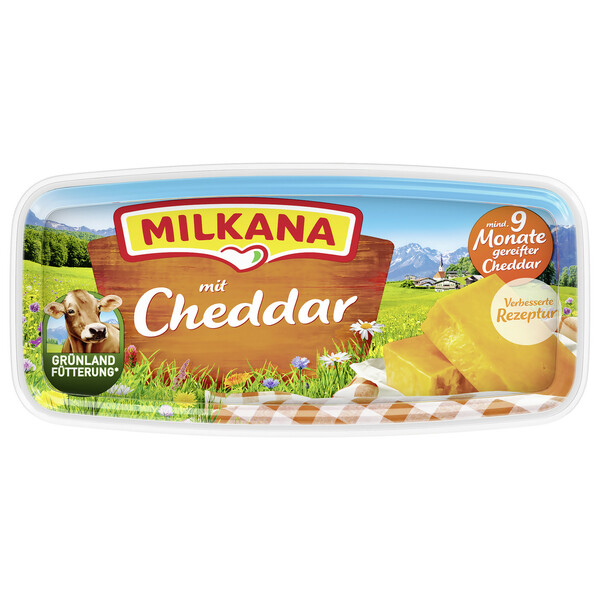 Bild 1 von Milkana Schmelzkäse mit Cheddar 48% Fett 190G