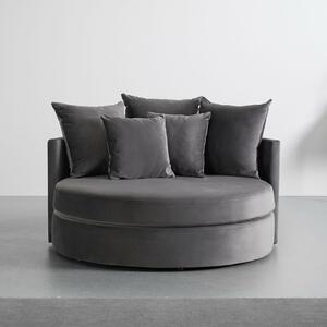 SOFA in grau inkl. 5 Kissen 'Elena'