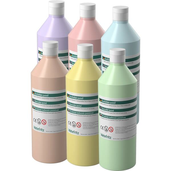 Bild 1 von HABA Pro Deckfarben-Set Pastell, 6 x 500 ml