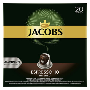 Jacobs Espresso 10 Intenso Kaffekapseln 20ST 104G